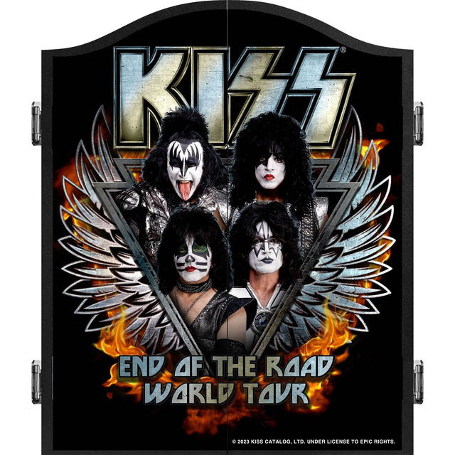 Kiss Dartboard Cabinet - Official Licensed - C8 - Premium Black - End of The Road