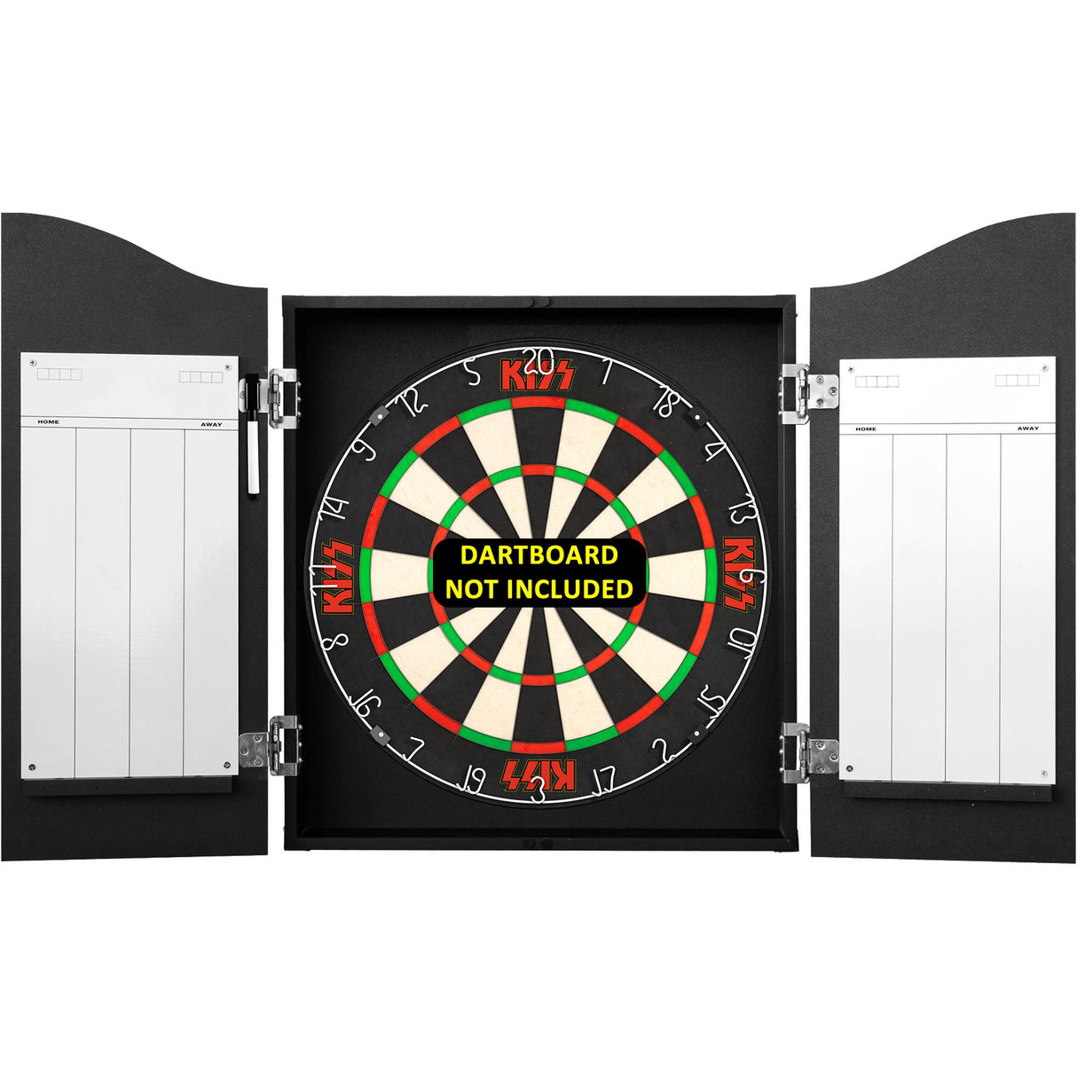 Kiss Dartboard Cabinet - Official Licensed - C6 - Premium Black - Alive in 77