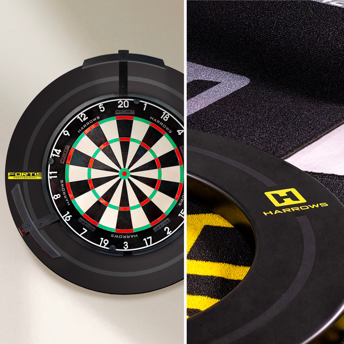 Harrows Dartboard Surround  - Fortis - Yellow