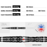 Caliburn Players Darts - Soft Tip - 90% Tungsten - Lourenco 21g