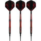 Mission Lava Darts - Soft Tip - 95% Tungsten - Black & Red Electro