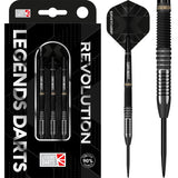Legend Darts - Steel Tip - Revolution Series - B18 - Black - Straight Multi Cut