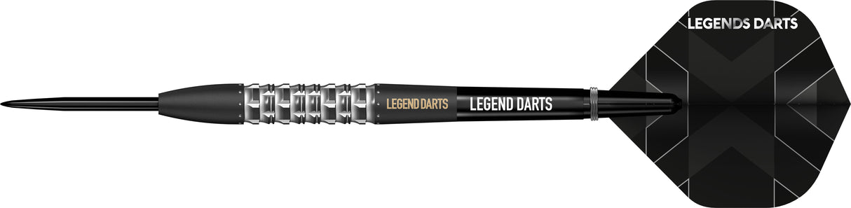 Legend Darts - Steel Tip - Revolution Series - B21 - Black -Torpedo Ring & Milled Cut