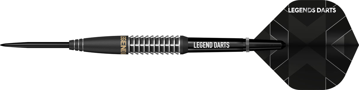 Legend Darts - Steel Tip - Revolution Series - B22 - Black - Shark Ring & Milled Cut