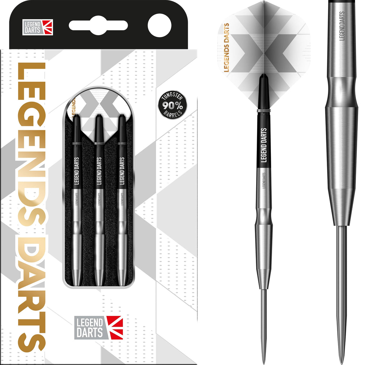 Legend Darts - Steel Tip - 90% Tungsten - Pro Series - V23 - Smooth Scallop