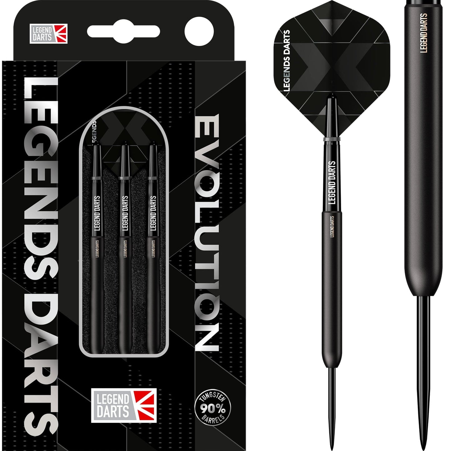 Legend Darts - Steel Tip - Evolution Series - B06 - Black - Smooth 22g