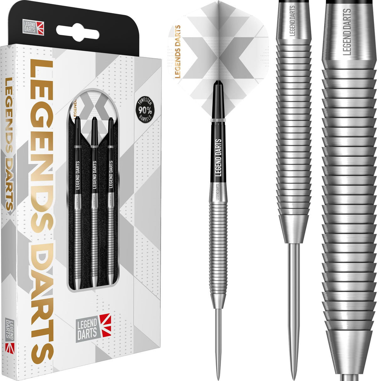 Legend Darts - Steel Tip - 90% Tungsten - Pro Series - V15 - Razor Grip