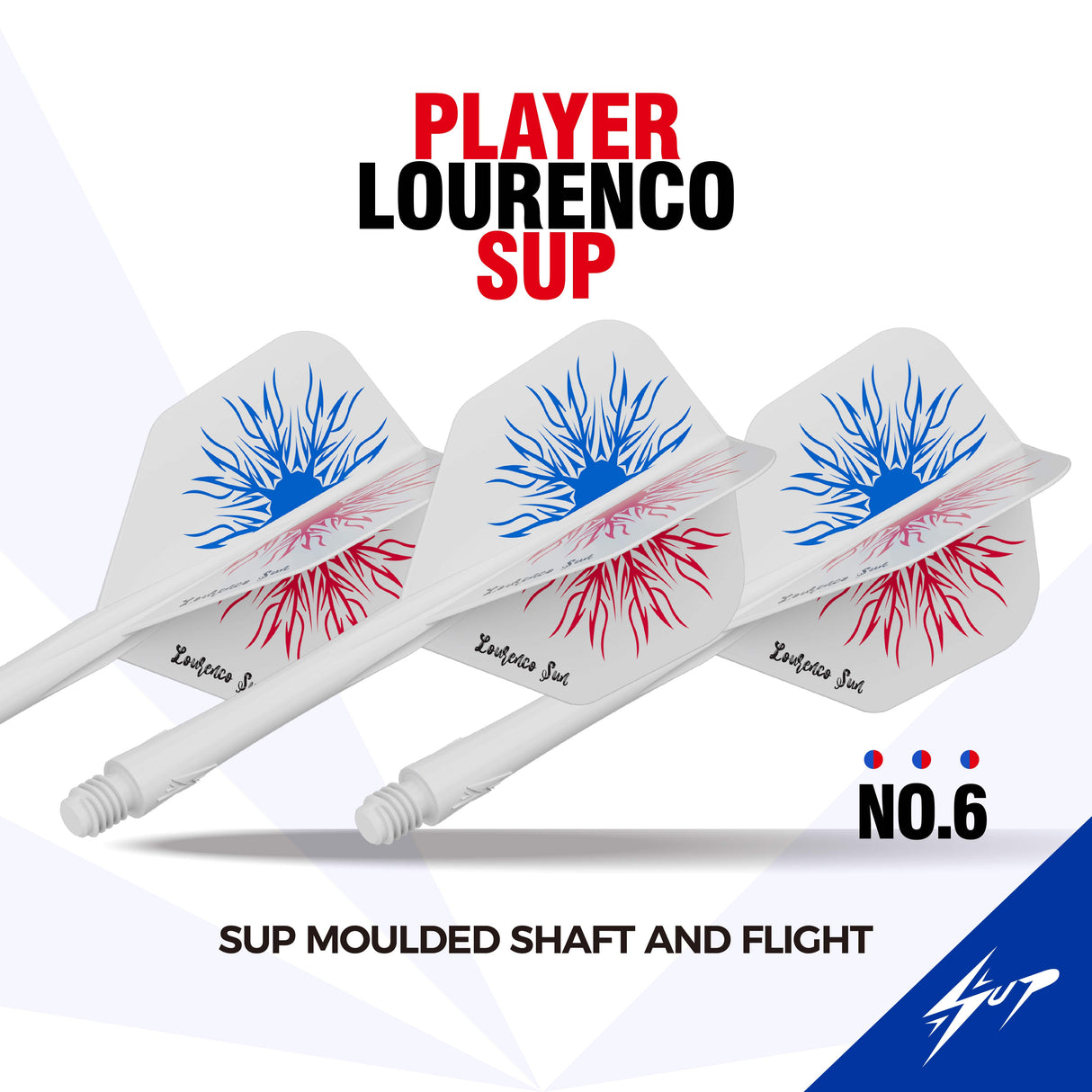 Caliburn SUP Dart Flights - Moulded Shaft & Flight - Lourenco - Standard No6