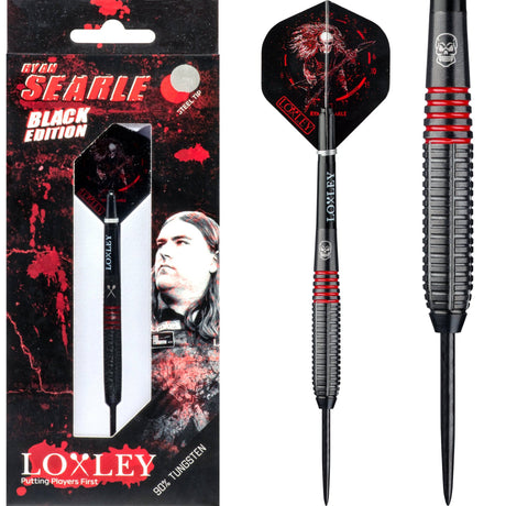 *Loxley Ryan Searle Darts - Steel Tip - Heavy Metal - Black 22g