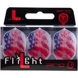 *L-Style - L-Flights - L3 Pro - Champagne Ring - Shape - American Flag v3 - Clear White