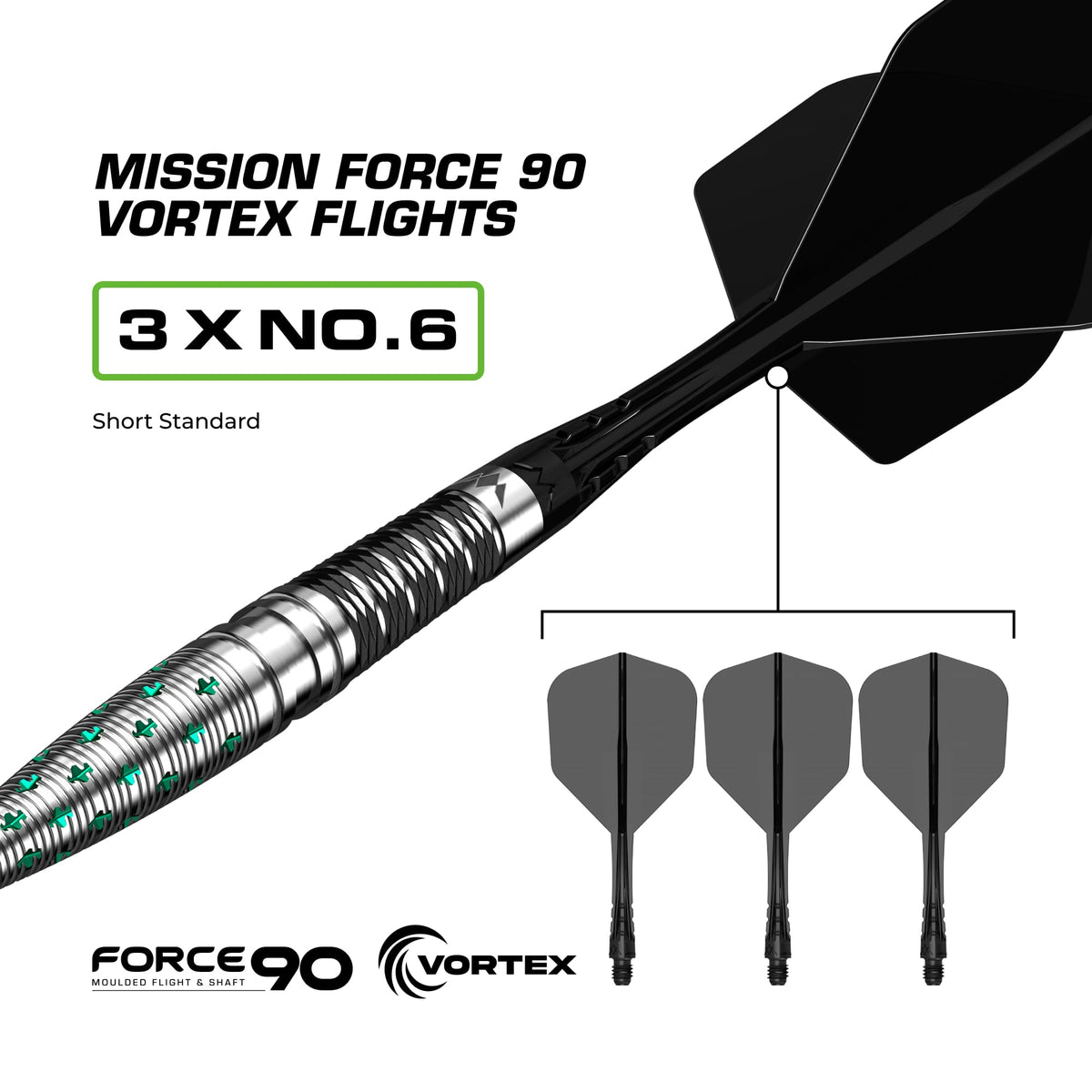 Mission Mantis R2.5 Darts - Steel Tip - 95% Tungsten