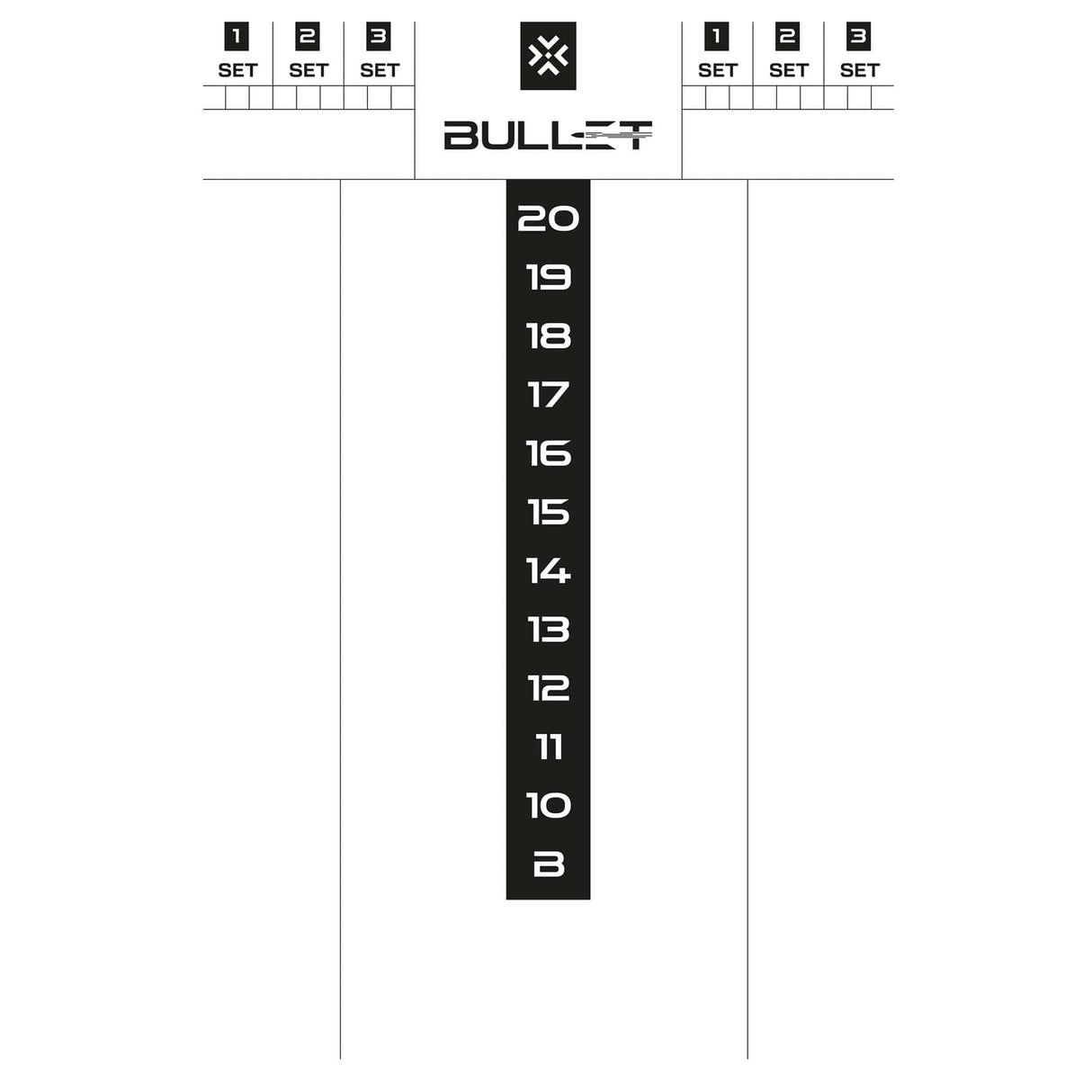 Bullet Score Whiteboard - 45 x 30 cm
