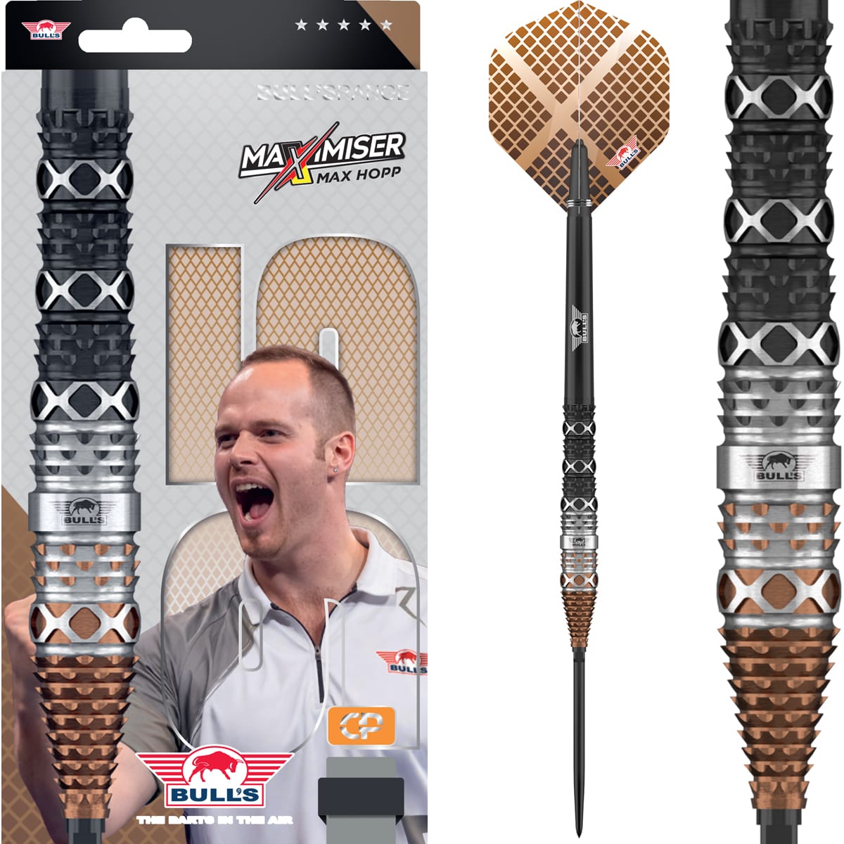 Bulls Max Hopp CP Darts - Steel Tip - 95% Tungsten