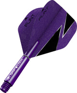 Mission Flint X Dart Flights Combo With Griplock Shafts Purple / Short