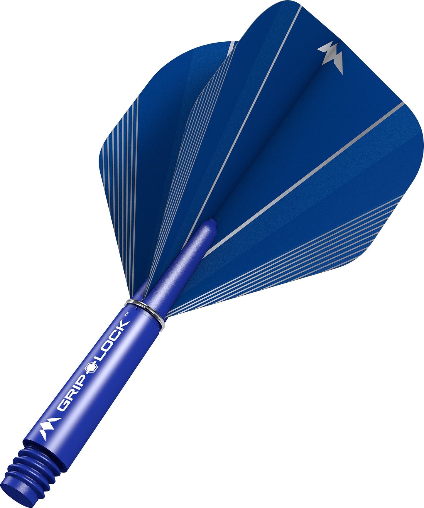 Mission Shade No2 Dart Flights Combo With Griplock Shafts Blue / Short