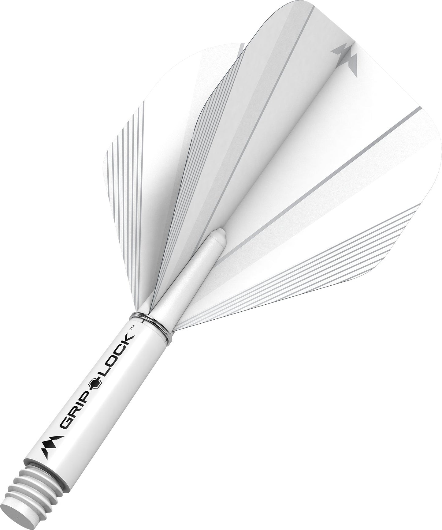 Mission Shade No2 Dart Flights Combo With Griplock Shafts White / Short