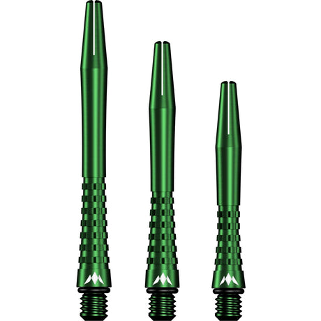 Mission Atom13 Aluminium Shafts - Anodised Metal Stems - Green