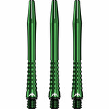 Mission Atom13 Aluminium Shafts - Anodised Metal Stems - Green