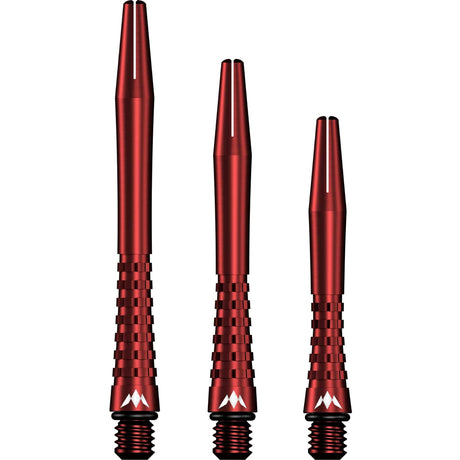 Mission Atom13 Aluminium Shafts - Anodised Metal Stems - Red