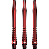 Mission Atom13 Aluminium Shafts - Anodised Metal Stems - Red