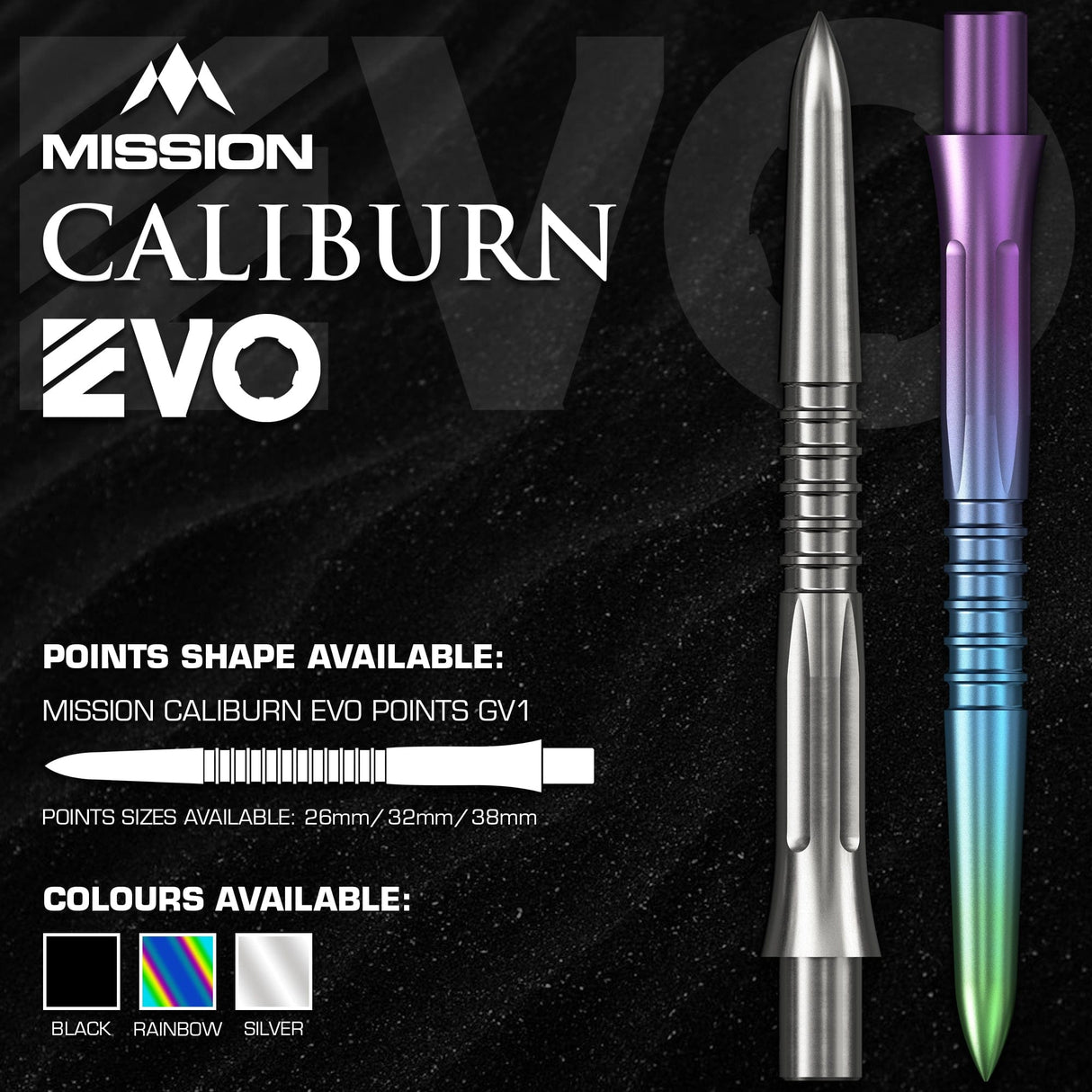 Mission Caliburn EVO Dart Points - GV1