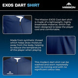 Mission Darts - EXOS Cool - Dart Shirt - Navy Blue