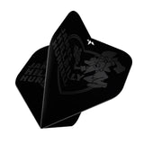 Mission Solo Dart Flights - 100 Micron - No2 - Std - James Hurrell - Black - Hillbilly