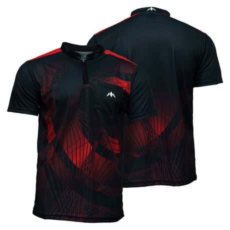 Mission Darts Orb Dart Shirt - Collarless - Lightweight - Black & Red