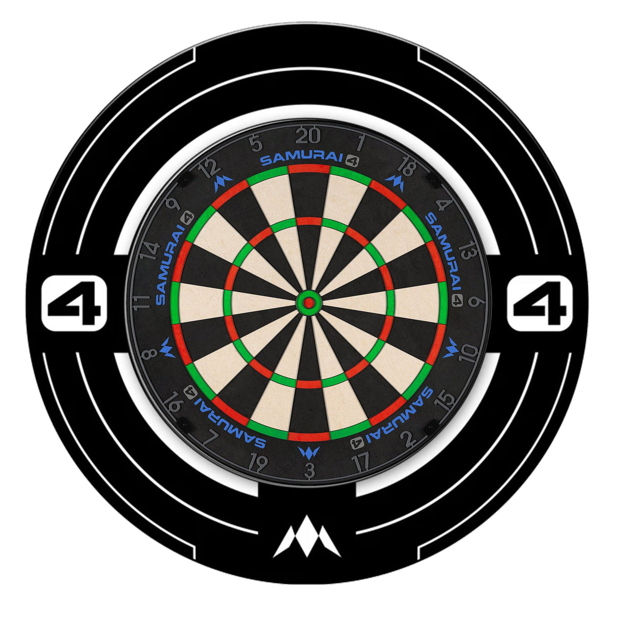 Mission Samurai 4 Dartboard Set - Dart Board & Surround Samurai 4 Graphite / Samurai 4 White