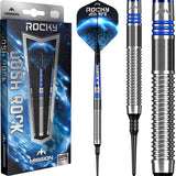*Mission Josh Rock Darts - Soft Tip - 80% - Rocky - Silver & Blue 18g