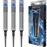 *Mission Josh Rock Darts - Soft Tip - 80% - Rocky - Silver & Blue 18g