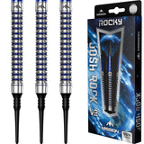 *Mission Josh Rock Darts v2 - Soft Tip - 95% - Rocky - Silver & Blue PVD 18g