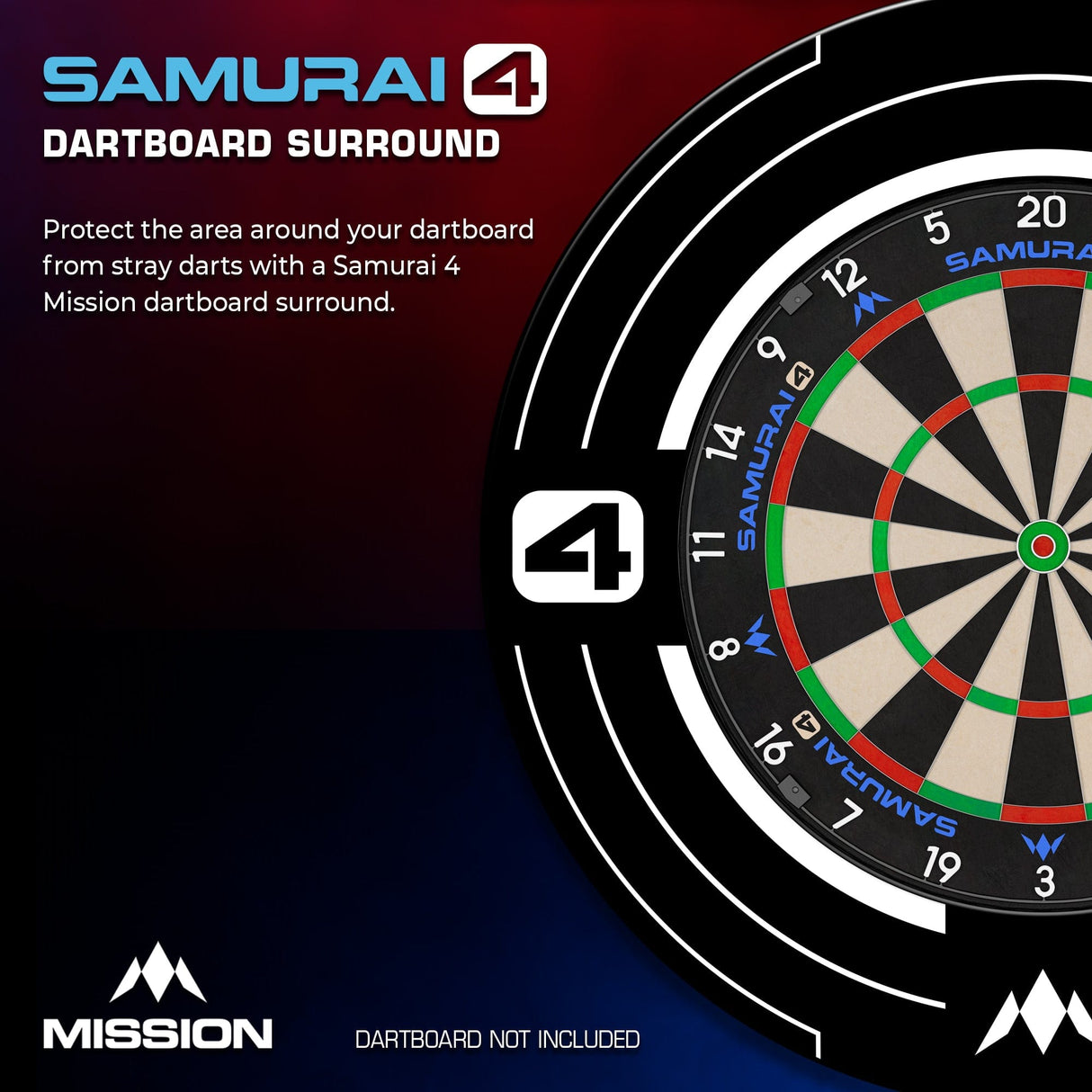 Mission Darts Samurai 4  Surround - White Edition