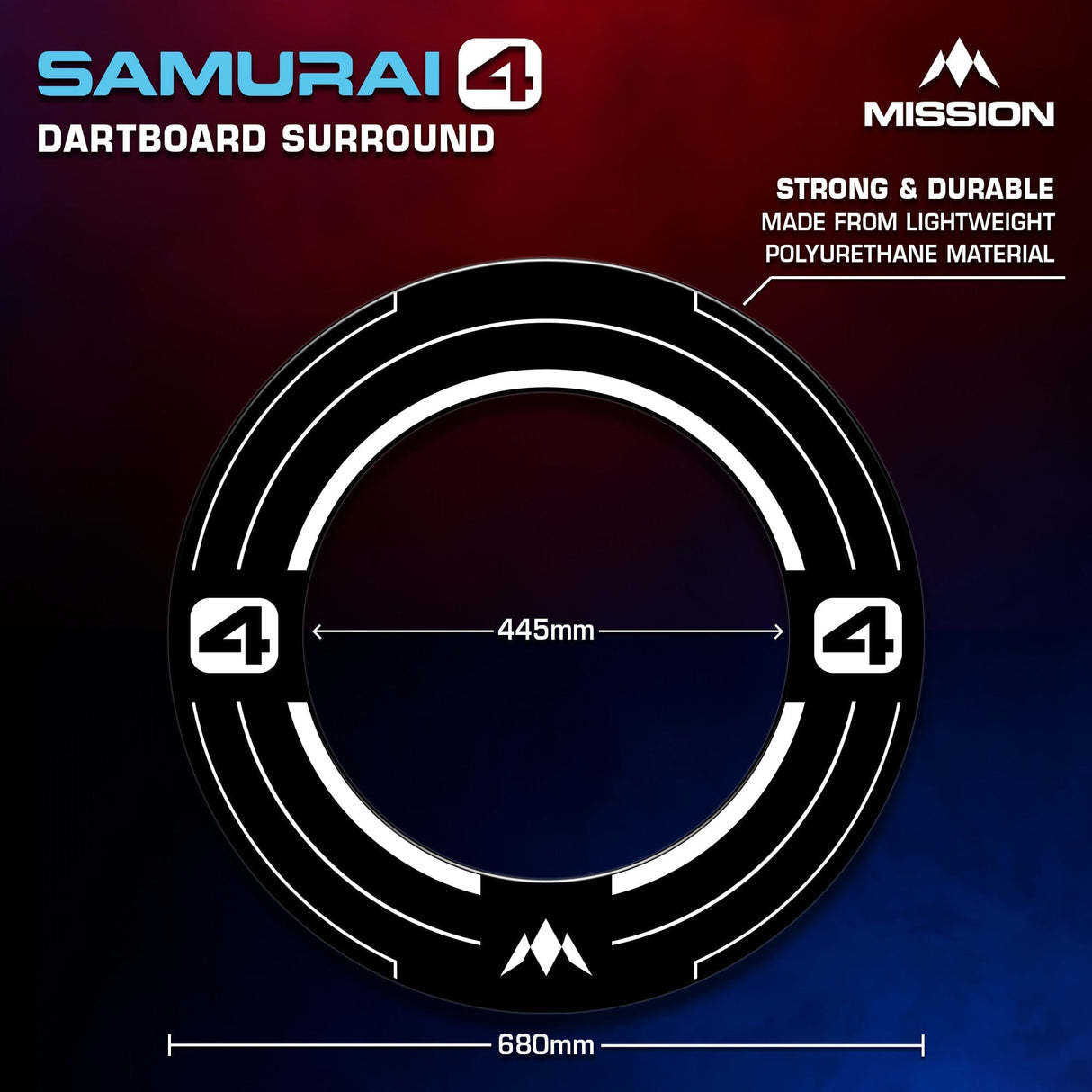 Mission Darts Samurai 4  Surround - White Edition