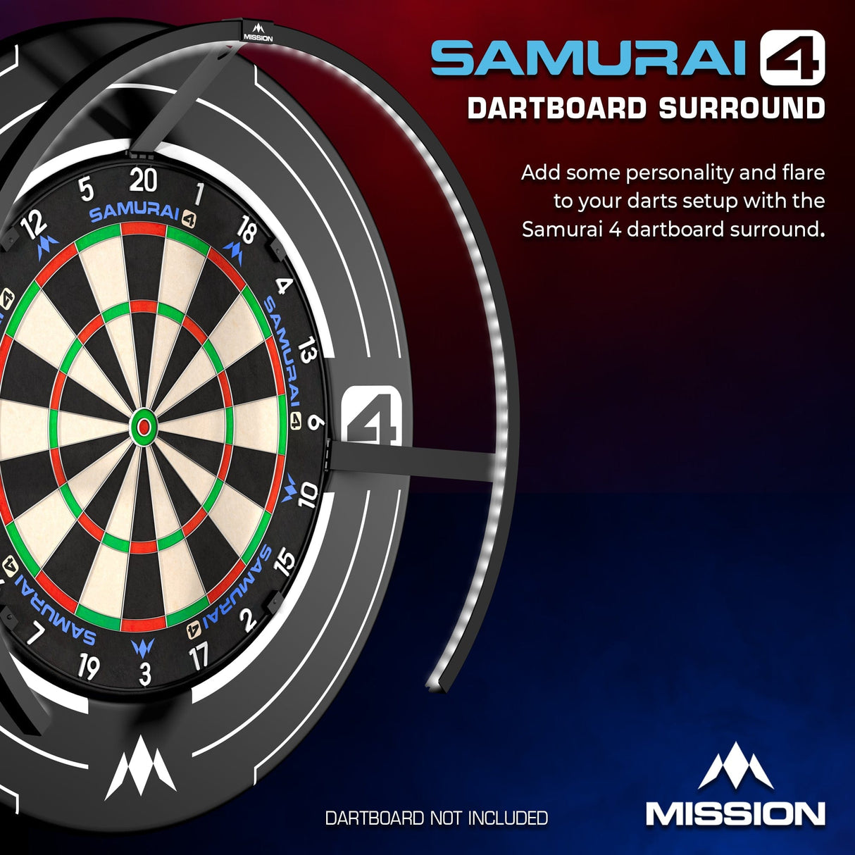 Mission Darts Samurai 4  Surround - White Edition