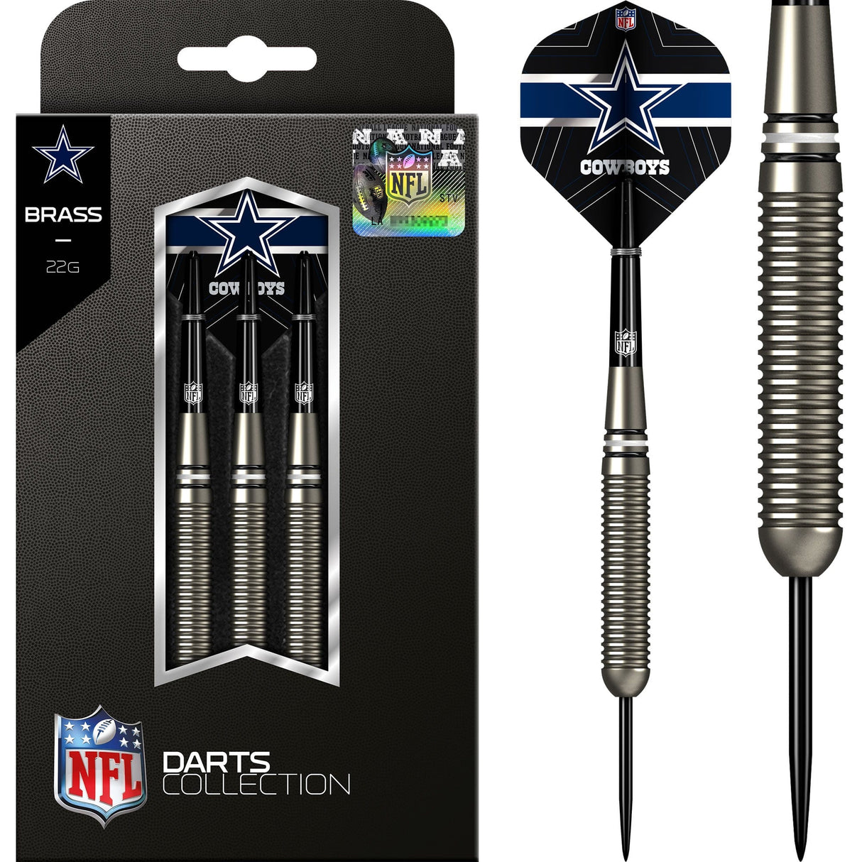NFL - Steel Tip Brass Darts - Official Licensed - Dallas Cowboys - 22g