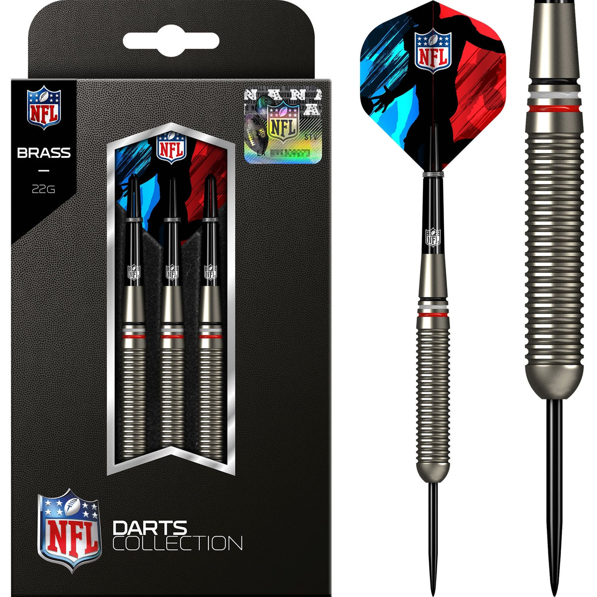 NFL - Steel Tip Brass Darts - Official Licensed - NFL Logo - 22g