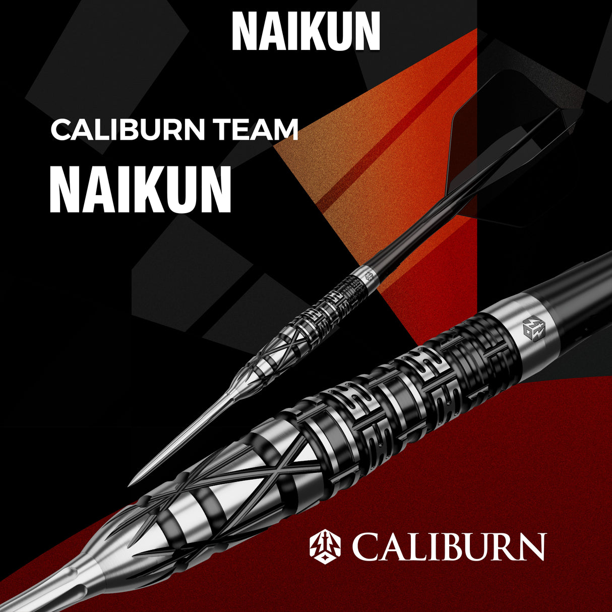 Caliburn Players Darts - Steel Tip - 90% Tungsten - Obsidian: Naikun