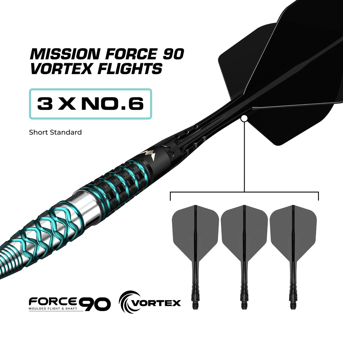 Mission Neptune R2.5 Darts - Steel Tip - 90% Tungsten