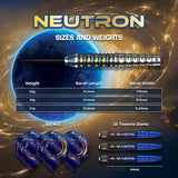 Mission Neutron Darts - Steel Tip - 95% Tungsten - Blue & Gold PVD