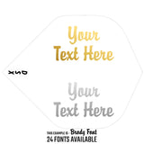 Personalised Flights - Extra Strong - Hot Foil - 5 Sets - Std - Clear