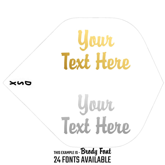 Personalised Flights - Extra Strong - Hot Foil - 5 Sets - Std - Clear