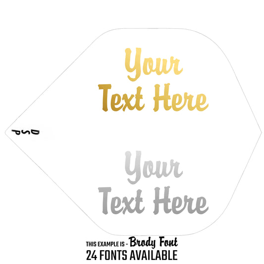Personalised Flights - Hot Foil - 5 Sets - Poly Plain - Std - Clear