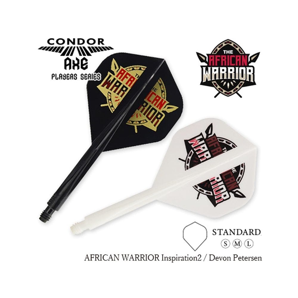 *Condor AXE Dart Flights - Devon Petersen - Standard - African Warrior - Inspiration 2 - Black