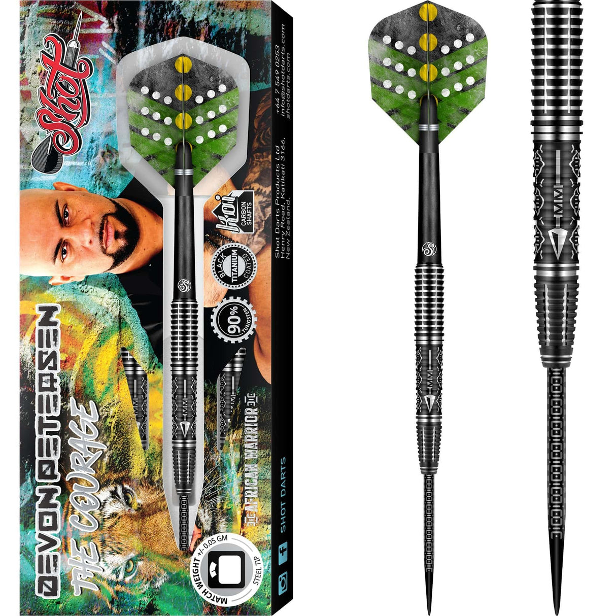 *Shot Devon Petersen Darts - Steel Tip - Courage 23g