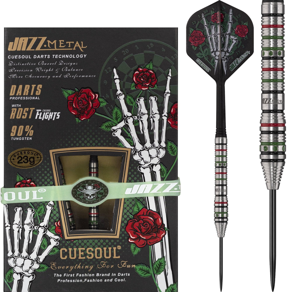*Cuesoul - Steel Tip Tungsten Darts - Jazz Metal - Bulbous 21g