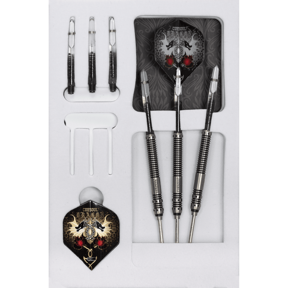 *Cuesoul - Steel Tip Tungsten Darts - Dragon - Black
