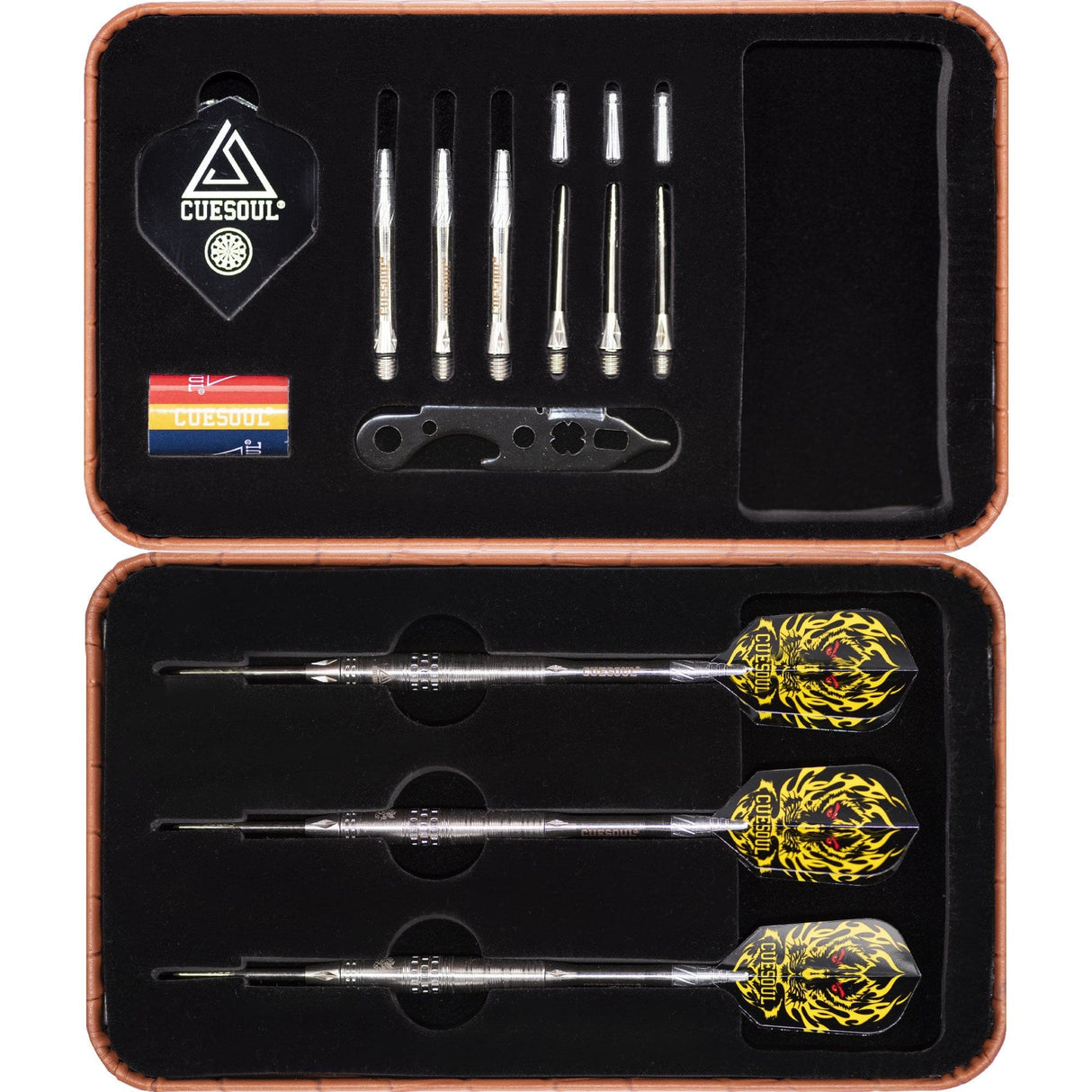 *Cuesoul - Steel Tip Tungsten Darts - Fighting Soul - Micro Grip - 24g (Barrel Weight 18g) 18g