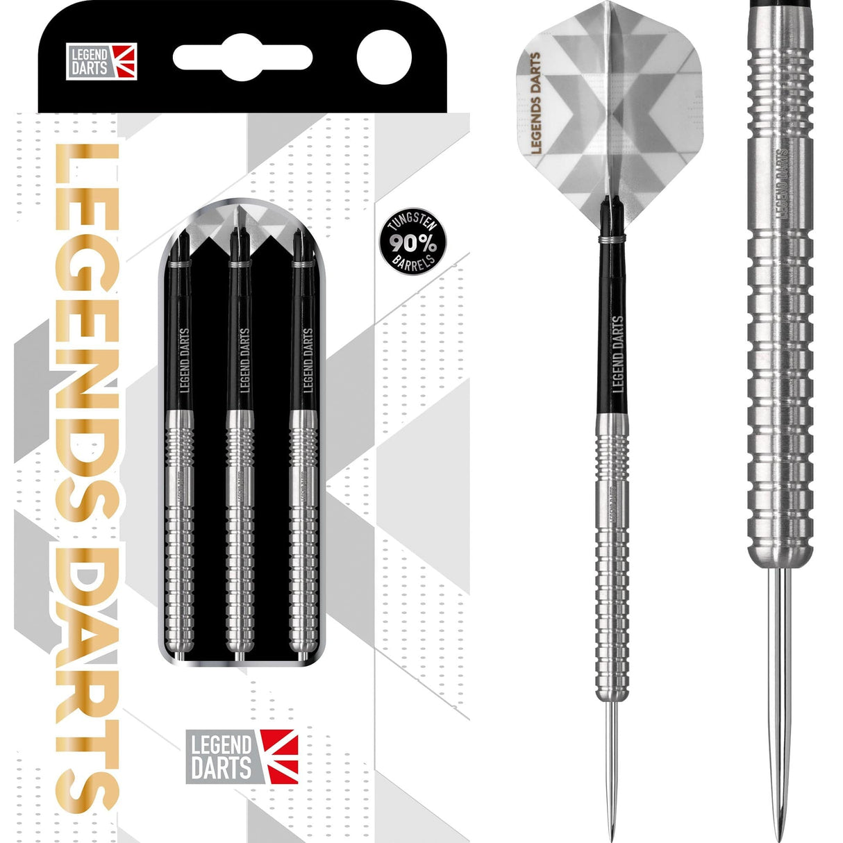 Legend Darts - Steel Tip - 90% Tungsten - Pro Series - V2 - Ringed 21g