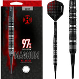 *Harrows Magnum Reloaded Darts - Soft Tip - Black & Silver 18g
